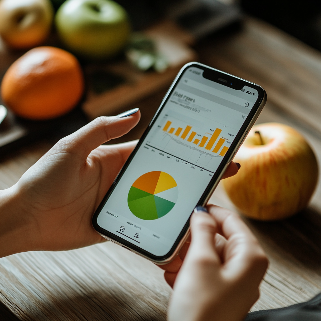 Людина обирає ціль схуднення на мобільному додатку